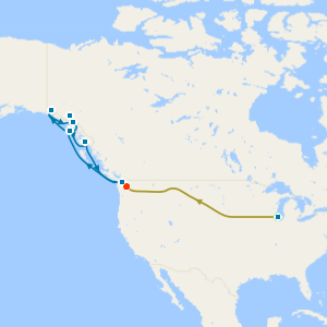 Chicago, U.S Rockies By Rail & Alaska with Hubbard Glacier from Seattle