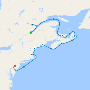 Canada & New England from Quebec City