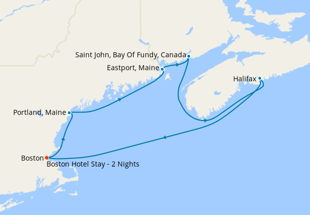 Cruise Itinerary Map