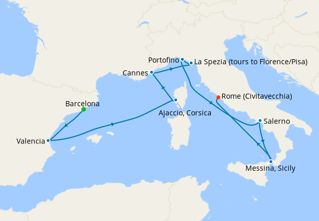 Cruise Itinerary Map