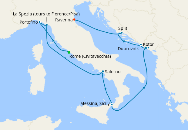 Cruise Itinerary Map