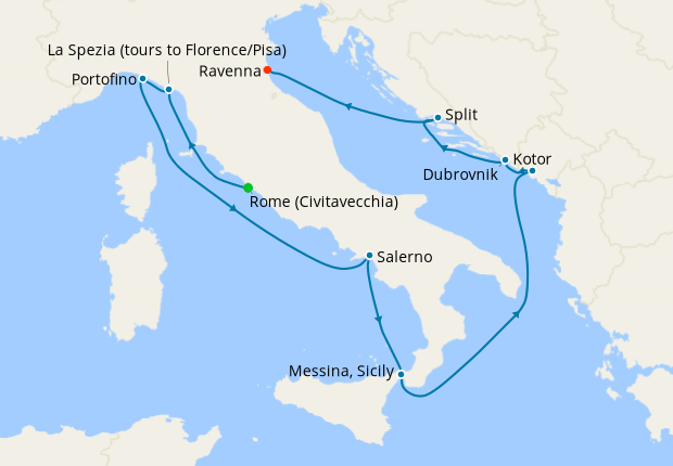 Cruise Itinerary Map