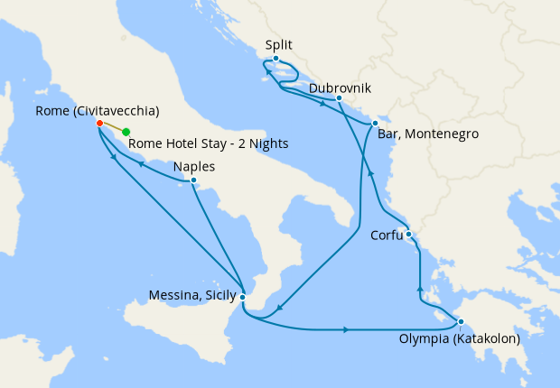 Cruise Itinerary Map