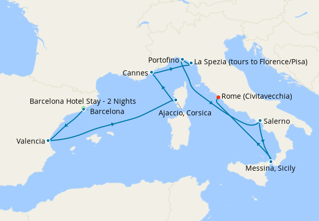 Cruise Itinerary Map