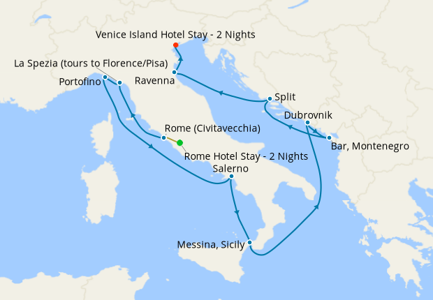 Cruise Itinerary Map