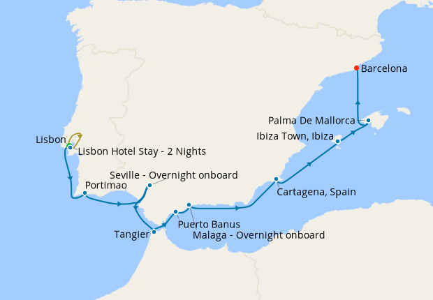 Cruise Itinerary Map