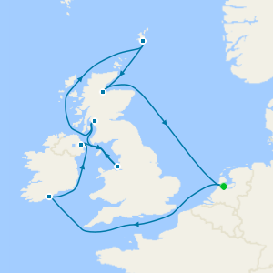 British Isles from Amsterdam