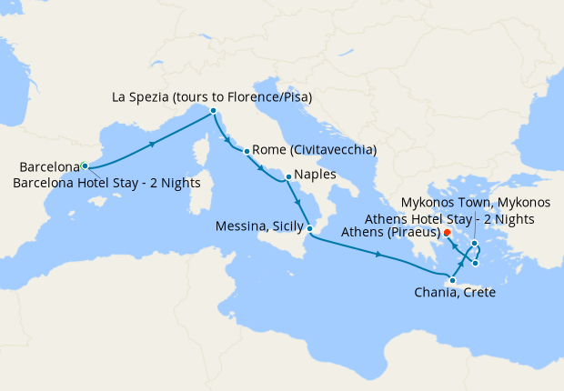 Cruise Itinerary Map