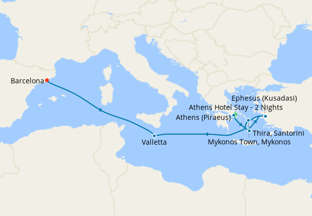 Cruise Itinerary Map