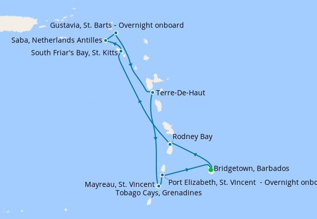 Cruise Itinerary Map