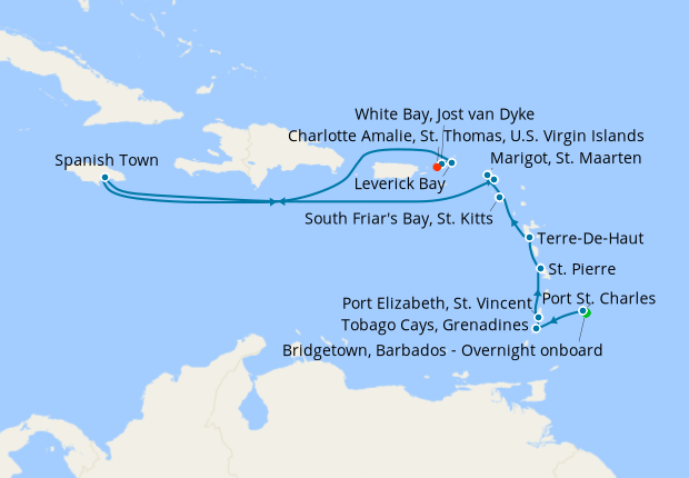 Cruise Itinerary Map