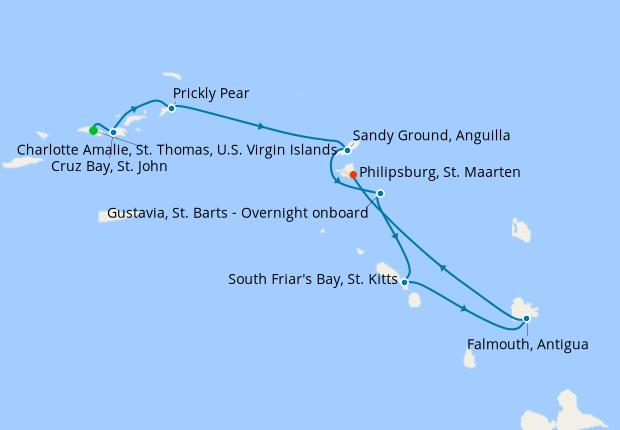 Cruise Itinerary Map