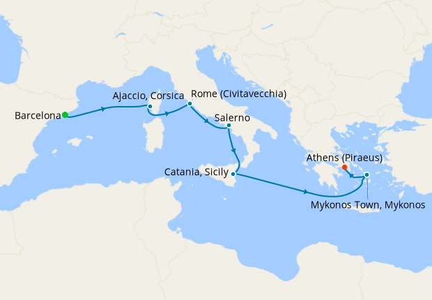Cruise Itinerary Map