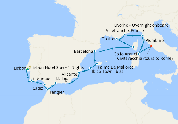 Cruise Itinerary Map