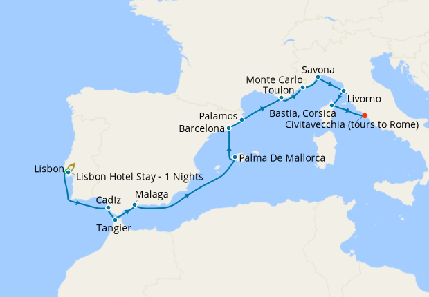 Cruise Itinerary Map