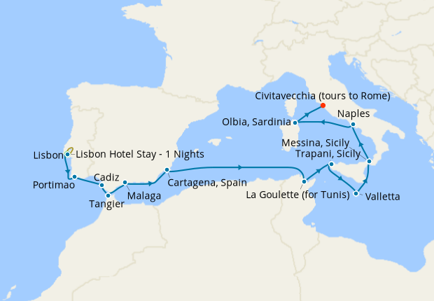 Cruise Itinerary Map