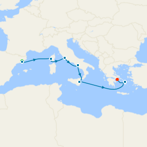 Amalfi, Sicily & Greece from Barcelona with Stay