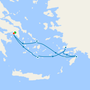 Greek Island Glow from Athens with Stay