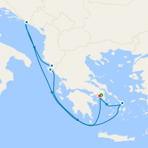 Adriatic, Albania & Mykonos Magic from Athens with Stay