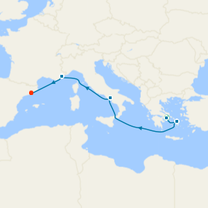 Med Coastal Medley: Athens to Barcelona with Stay