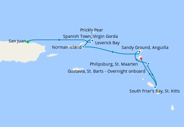 Cruise Itinerary Map