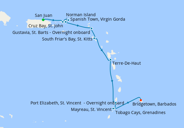 Cruise Itinerary Map