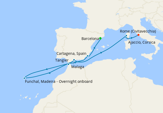 Cruise Itinerary Map