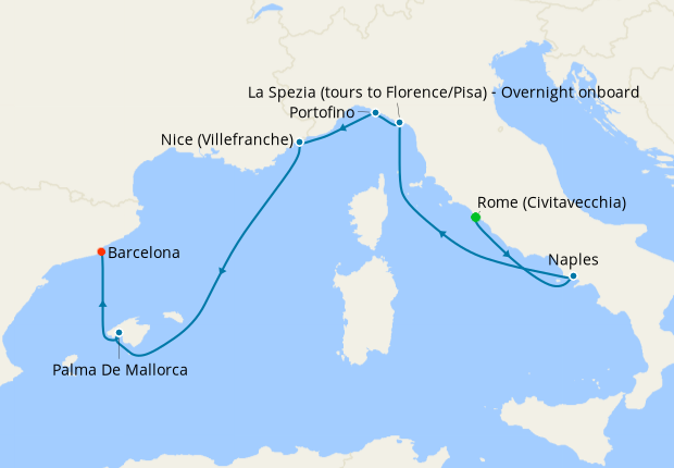 Cruise Itinerary Map