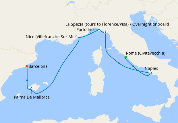 Cruise Itinerary Map