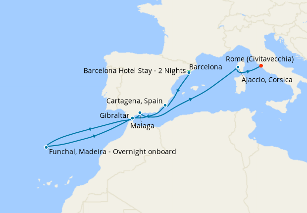 Cruise Itinerary Map