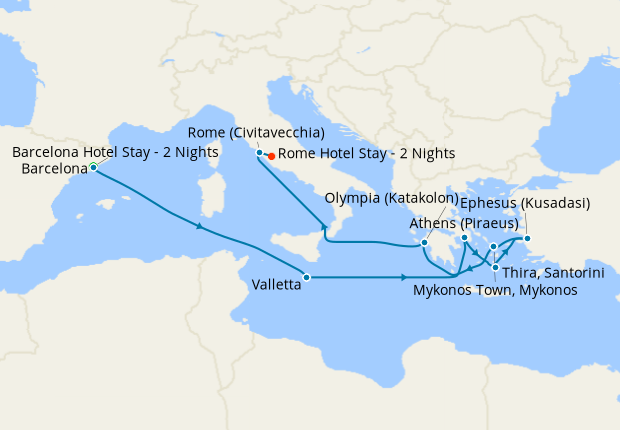 Cruise Itinerary Map