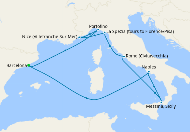 Cruise Itinerary Map