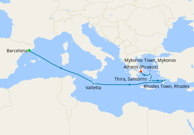 Cruise Itinerary Map