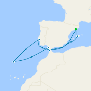 Spain, Portugal and Morocco cruise from Barcelona