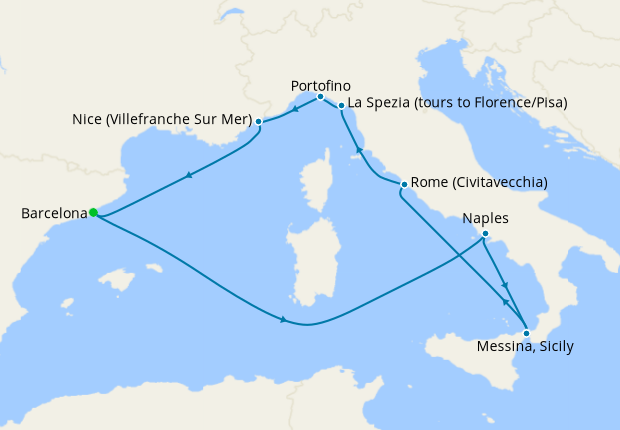 Cruise Itinerary Map