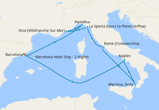 Cruise Itinerary Map