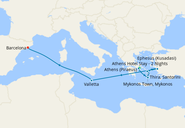 Cruise Itinerary Map