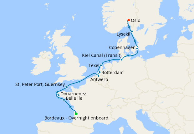 Cruise Itinerary Map