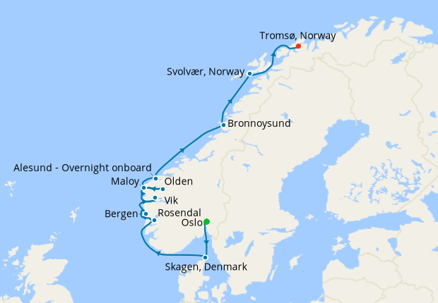 Cruise Itinerary Map