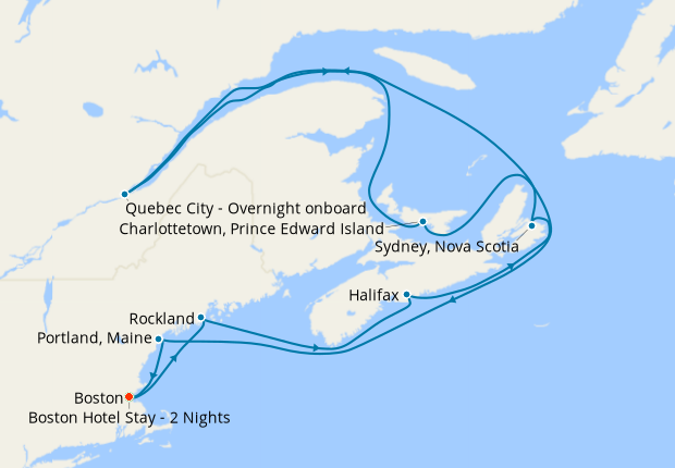 Cruise Itinerary Map