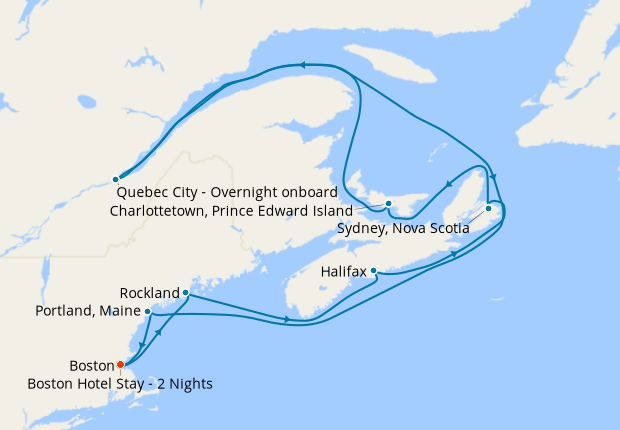 Cruise Itinerary Map