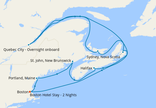 Cruise Itinerary Map