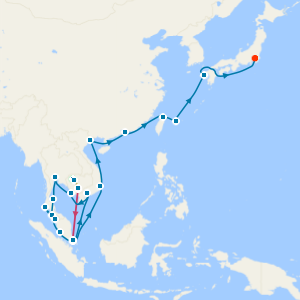 Siem Reap, Angkor Wat & Killing Fields with Japan & Southeast Asia to Tokyo