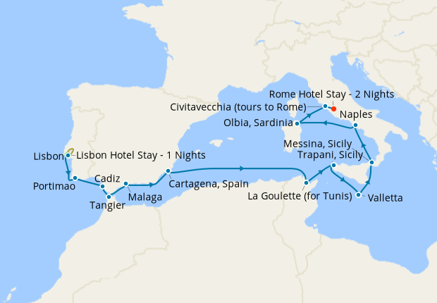 Cruise Itinerary Map