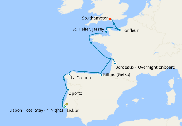 Cruise Itinerary Map
