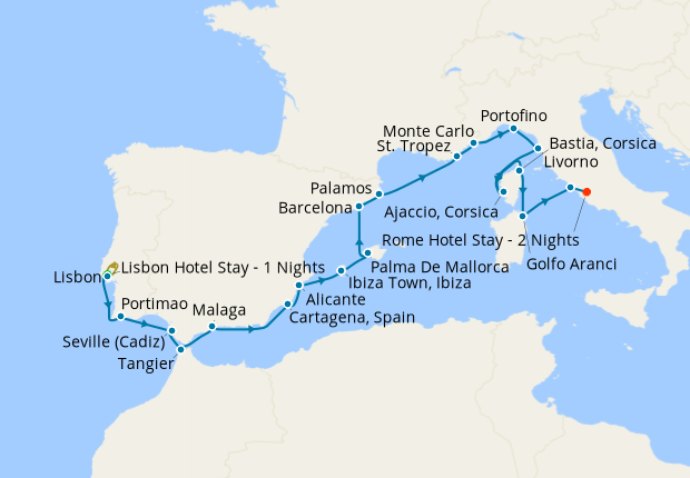 Cruise Itinerary Map