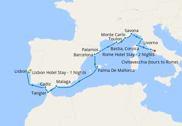 Cruise Itinerary Map