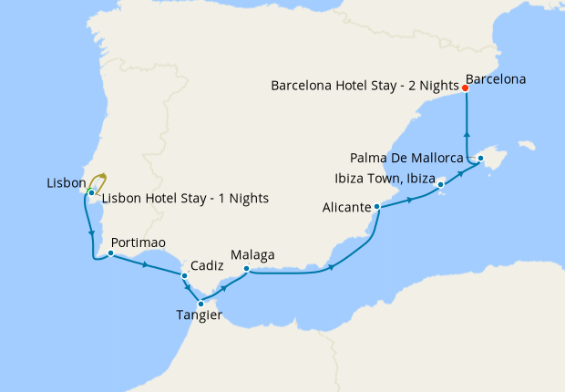 Cruise Itinerary Map
