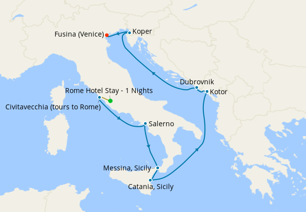 Cruise Itinerary Map