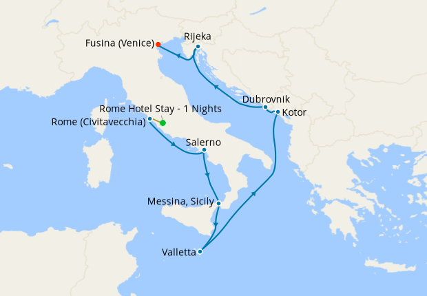 Cruise Itinerary Map